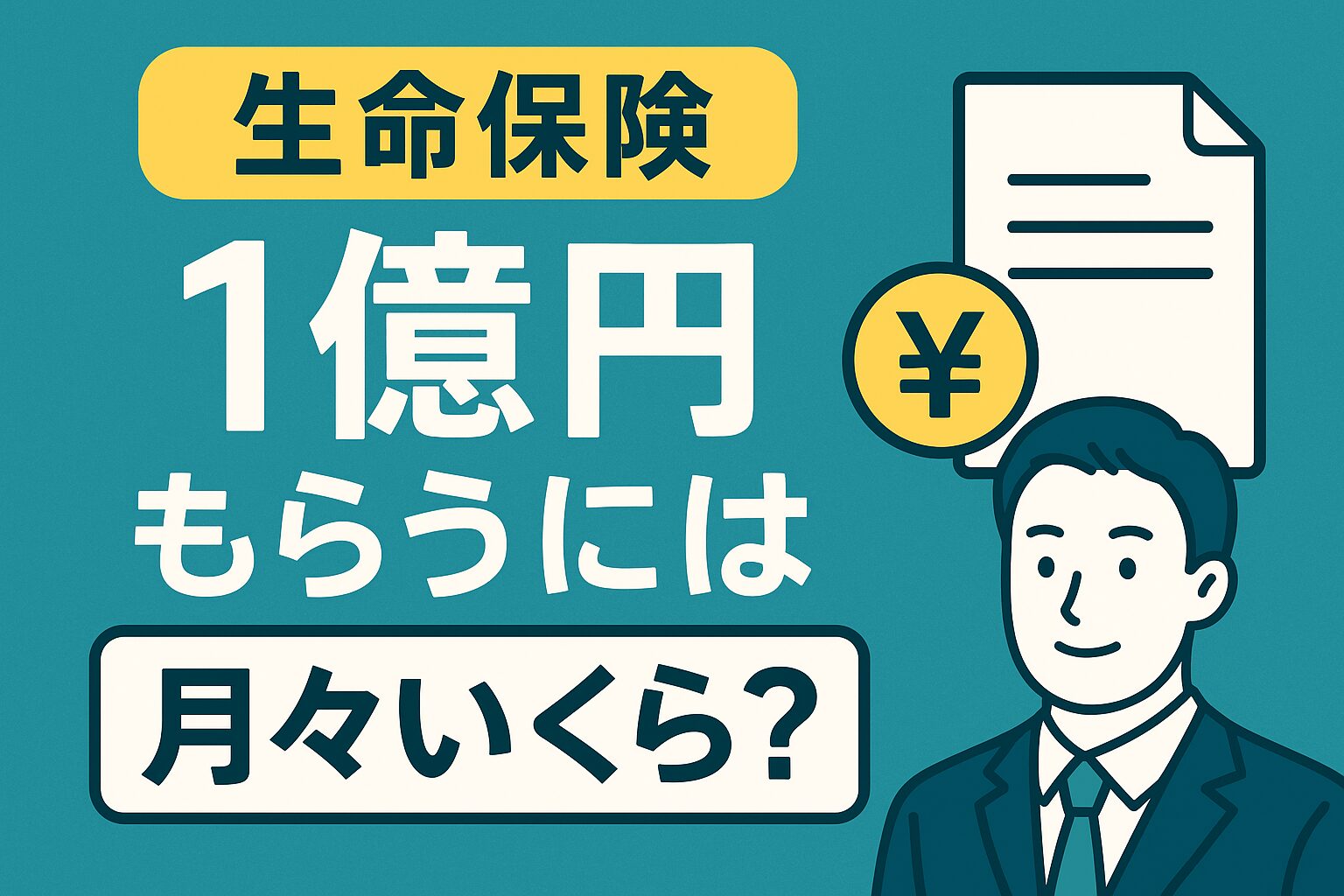 生命保険で1億円もらうには月々いくら必要か