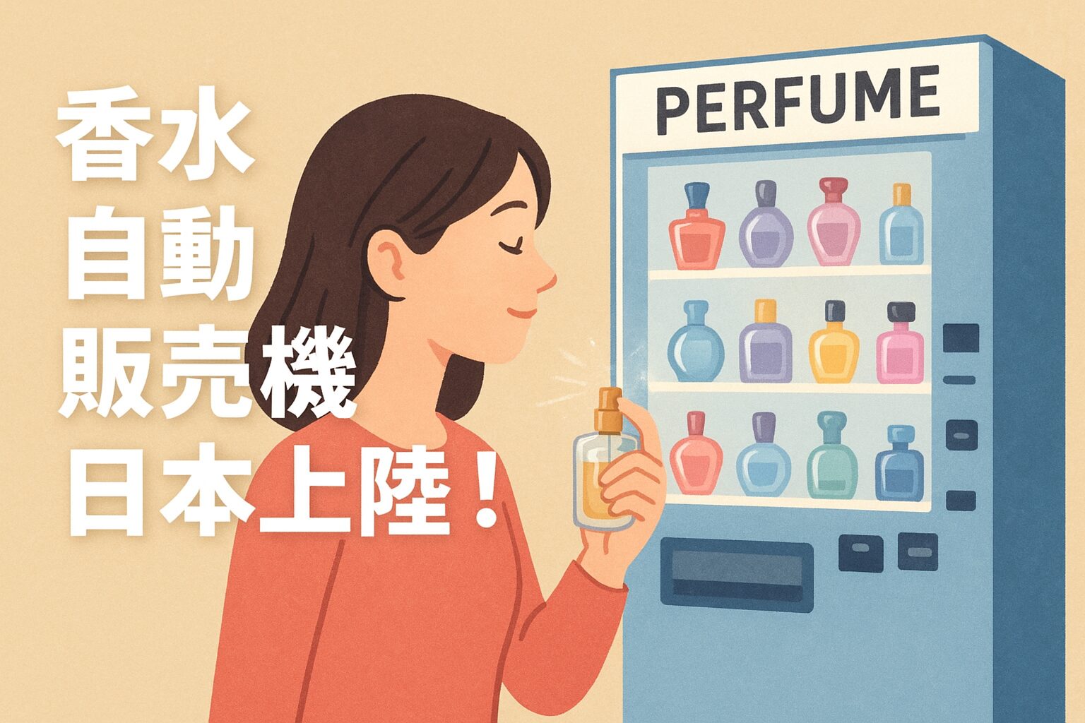 香水自動販売機、日本に上陸