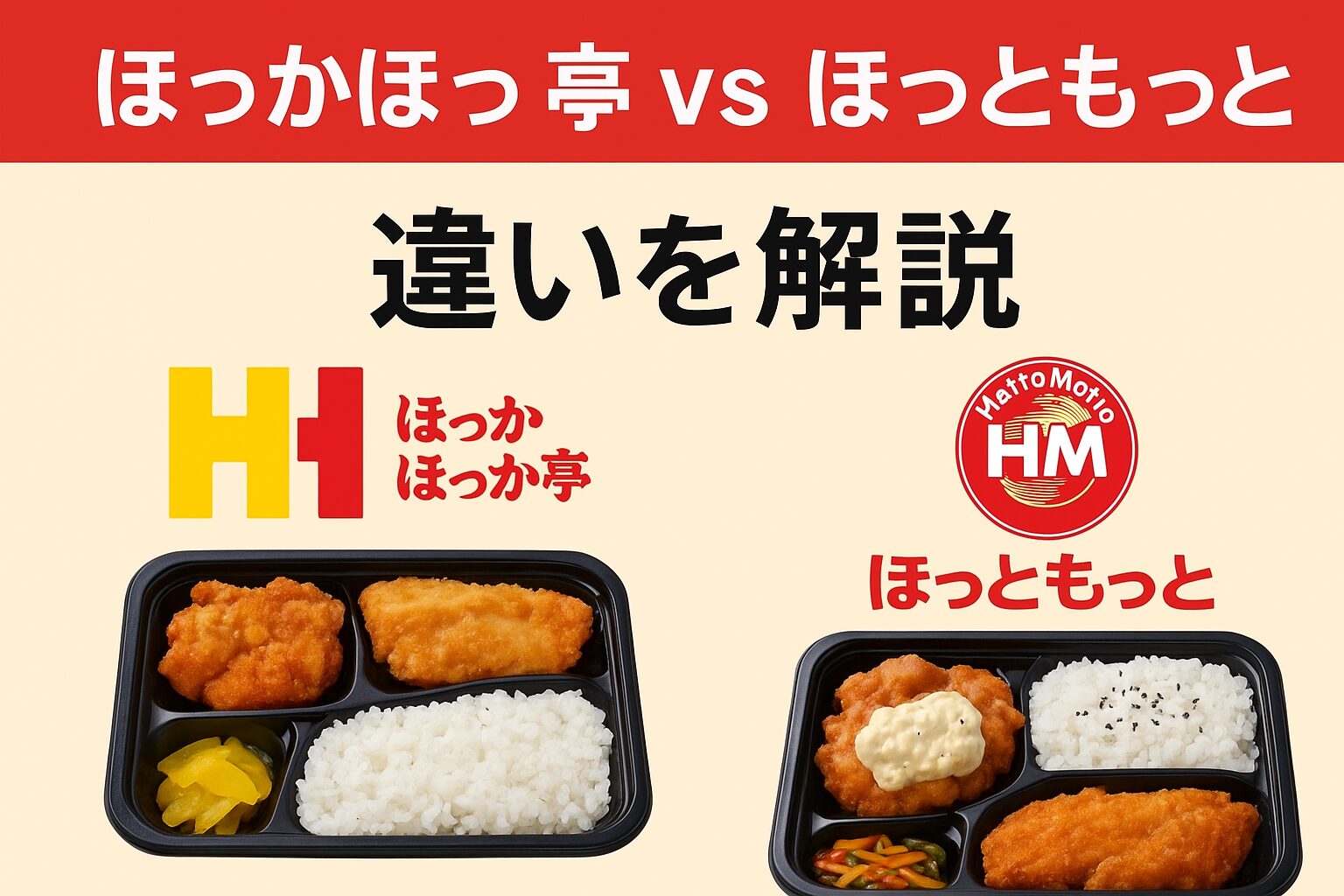 ほっかほっか亭とほっともっとの違い