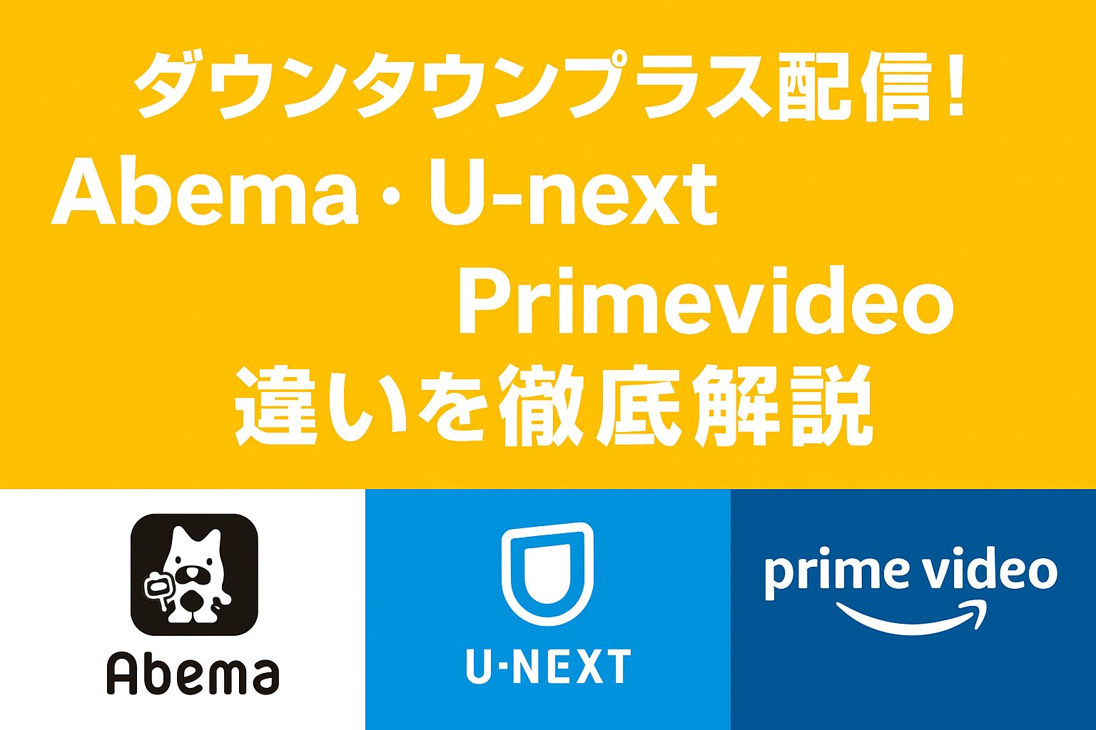 ダウンタウンプラス配信！違いを徹底解説